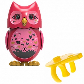 Сова с кольцом, красная с розовыми крыльями (Silverlit, 88285-11)